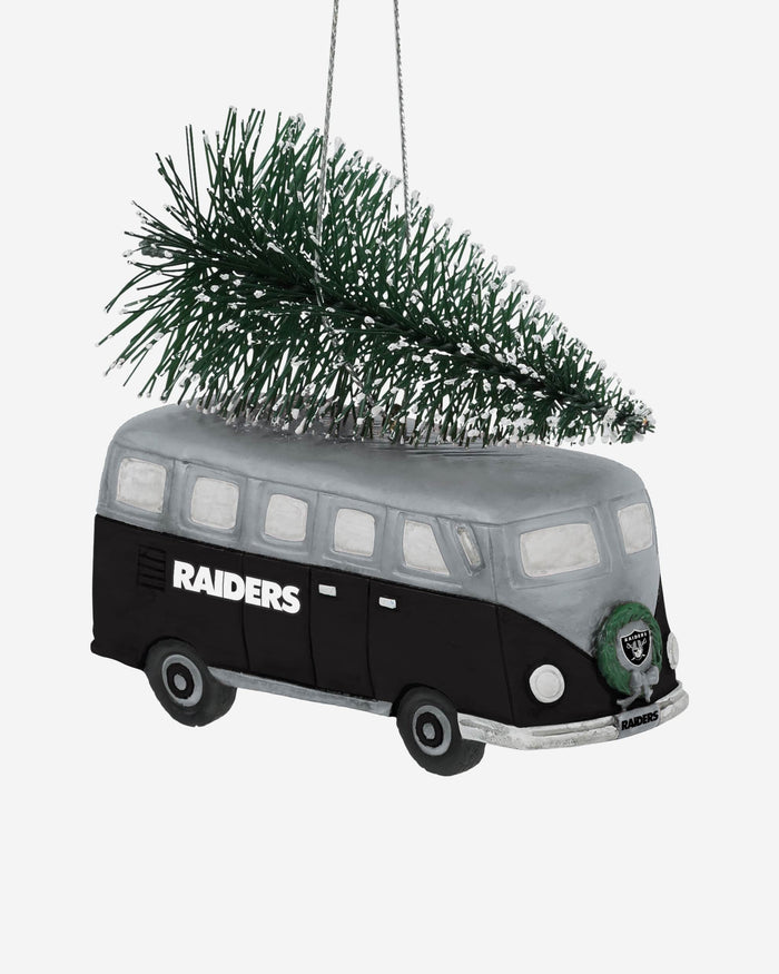 Las Vegas Raiders Retro Bus With Tree Ornament FOCO - FOCO.com