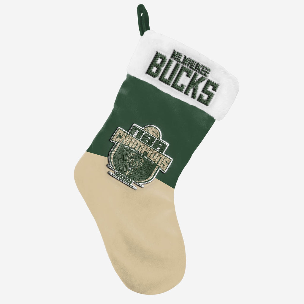 Milwaukee Bucks 2021 NBA Champions Basic Stocking FOCO - FOCO.com