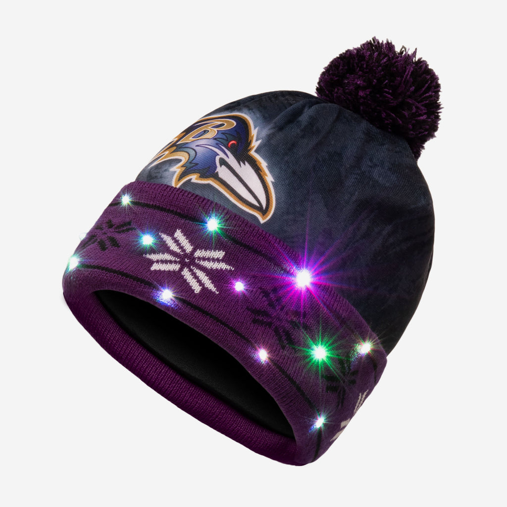 Baltimore Ravens Big Logo Light Up Beanie FOCO - FOCO.com