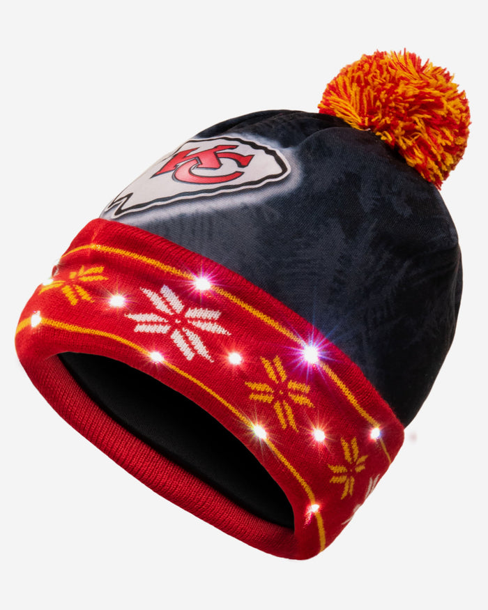 Kansas City Chiefs Big Logo Light Up Beanie FOCO - FOCO.com