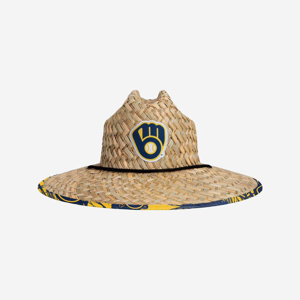 Milwaukee Brewers Floral Straw Hat FOCO - FOCO.com