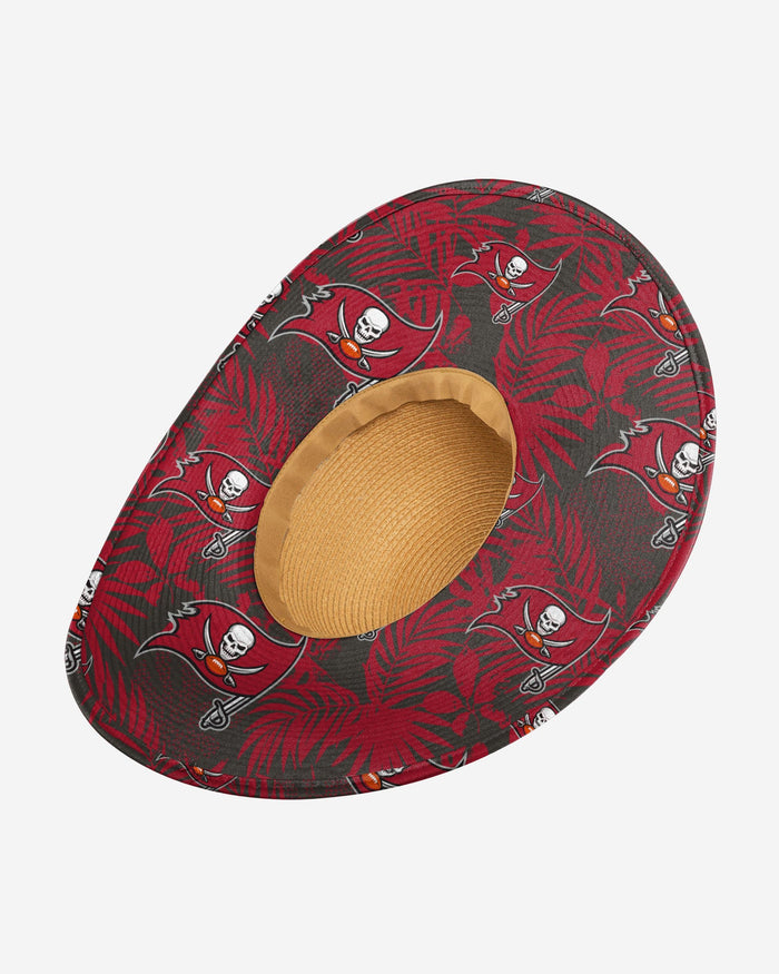 Tampa Bay Buccaneers Womens Floral Straw Hat FOCO - FOCO.com