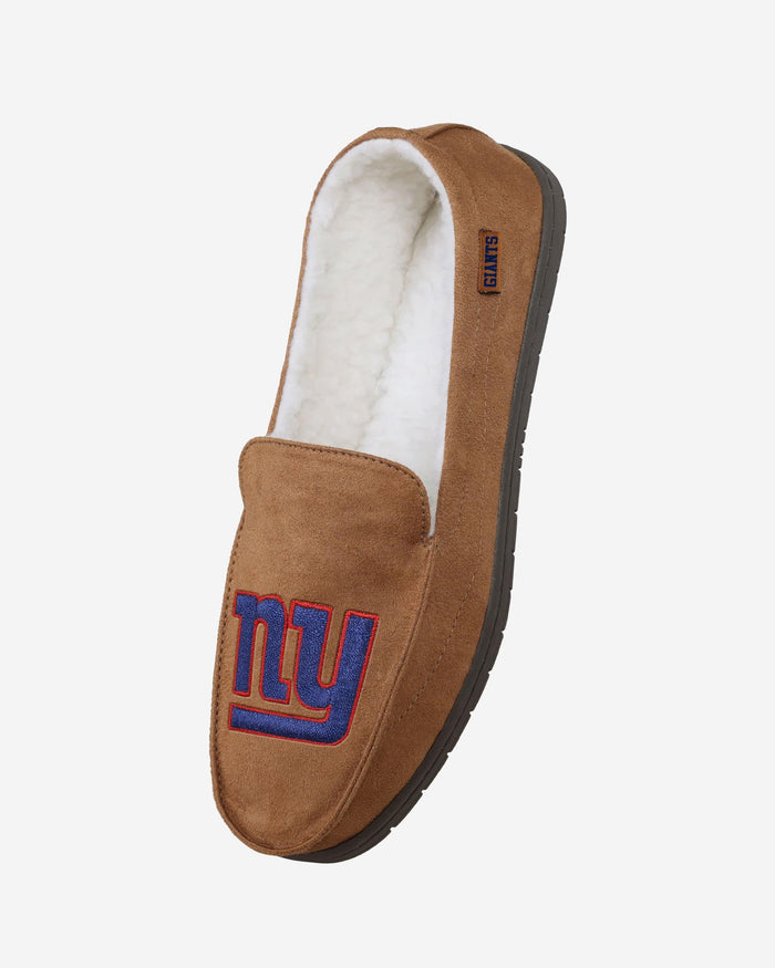 New York Giants Beige Moccasin Slipper FOCO - FOCO.com