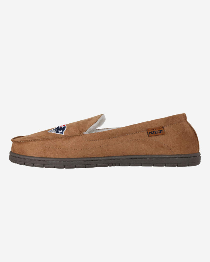 New England Patriots Beige Moccasin Slipper FOCO S - FOCO.com