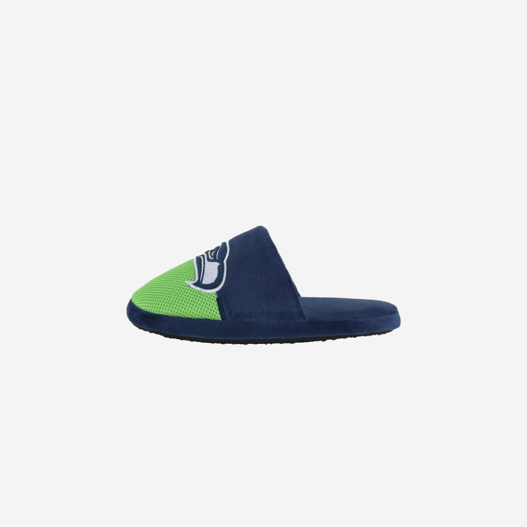 Seattle Seahawks Youth Team Logo Staycation Slipper FOCO S - FOCO.com