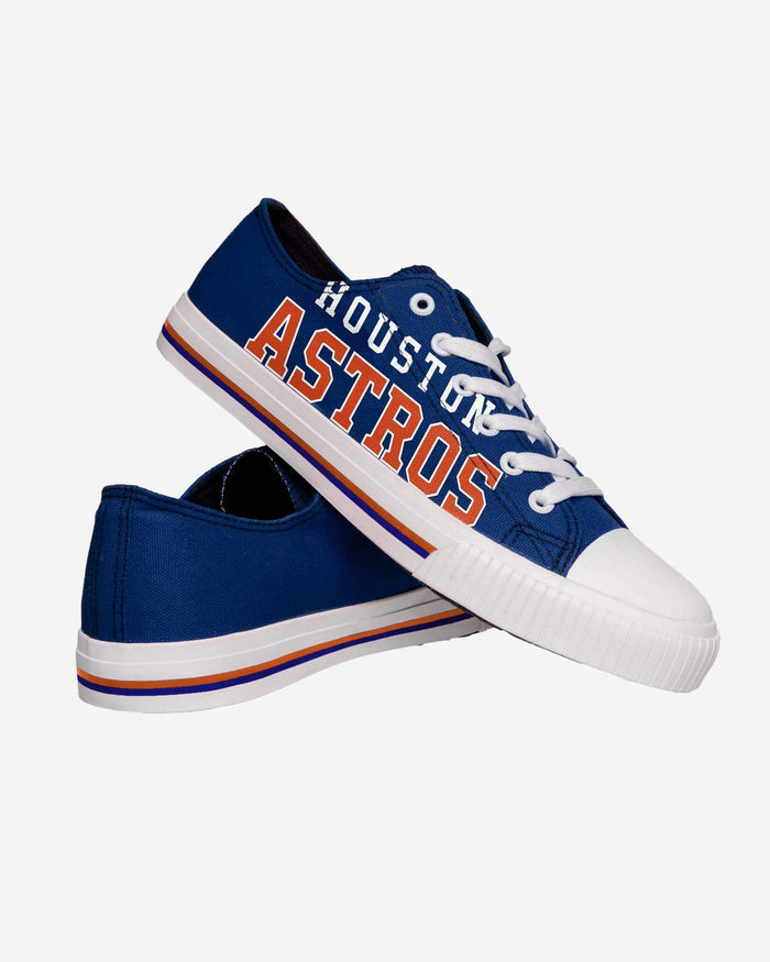 Houston Astros Mens Low Top Big Logo Canvas Shoe FOCO - FOCO.com