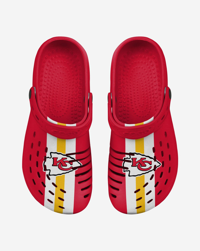 Kansas City Chiefs Team Stripe Clog With Strap FOCO - FOCO.com