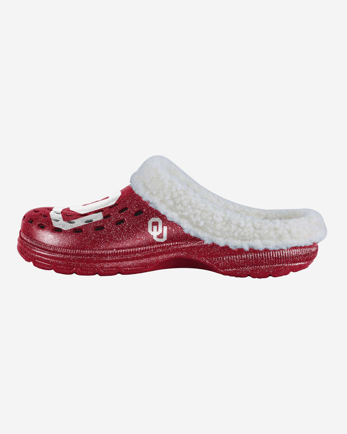 Oklahoma Sooners Womens Sherpa Lined Glitter Clog FOCO S - FOCO.com