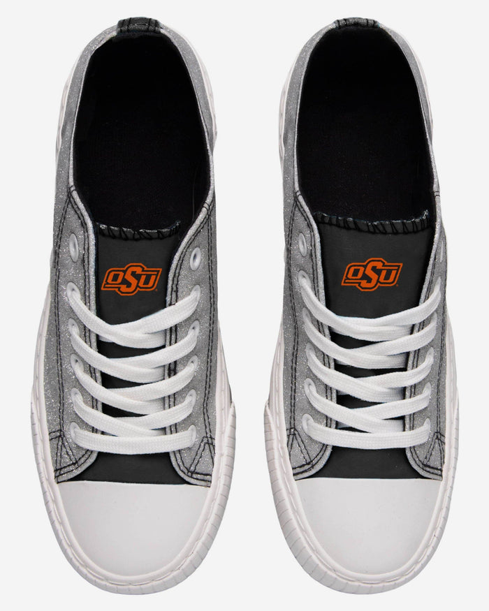 Oklahoma State Cowboys Womens Glitter Low Top Canvas Shoe FOCO - FOCO.com
