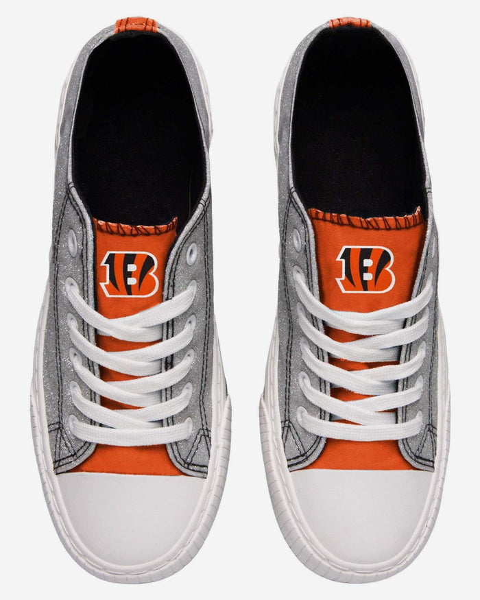 Cincinnati Bengals Womens Glitter Low Top Canvas Shoe FOCO - FOCO.com
