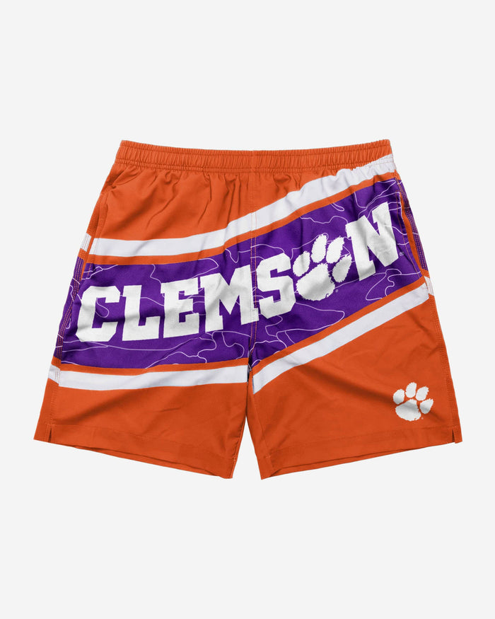 Clemson Tigers Big Wordmark Swimming Trunks FOCO - FOCO.com