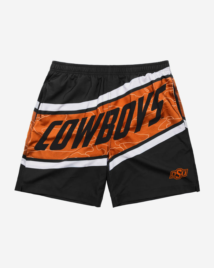 Oklahoma State Cowboys Big Wordmark Swimming Trunks FOCO - FOCO.com