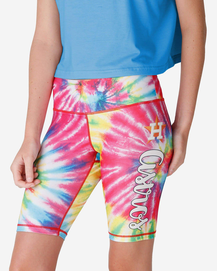 Houston Astros Womens Tie-Dye Bike Shorts FOCO S - FOCO.com