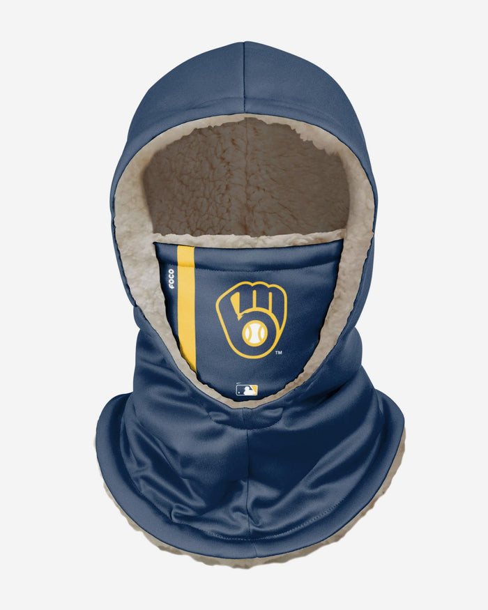 Milwaukee Brewers On-Field Navy Hooded Gaiter Scarf FOCO - FOCO.com
