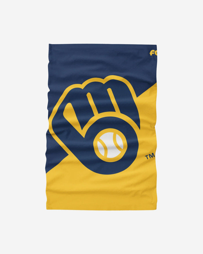Milwaukee Brewers Big Logo Gaiter Scarf FOCO - FOCO.com
