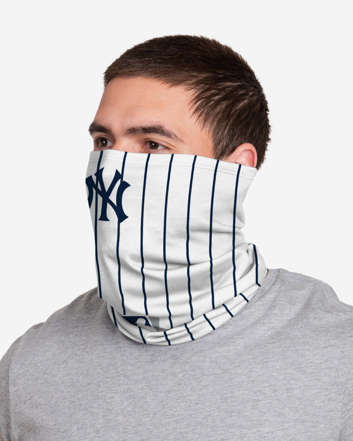 New York Yankees On-Field Gameday Pinstripe Stitched Gaiter Scarf FOCO - FOCO.com