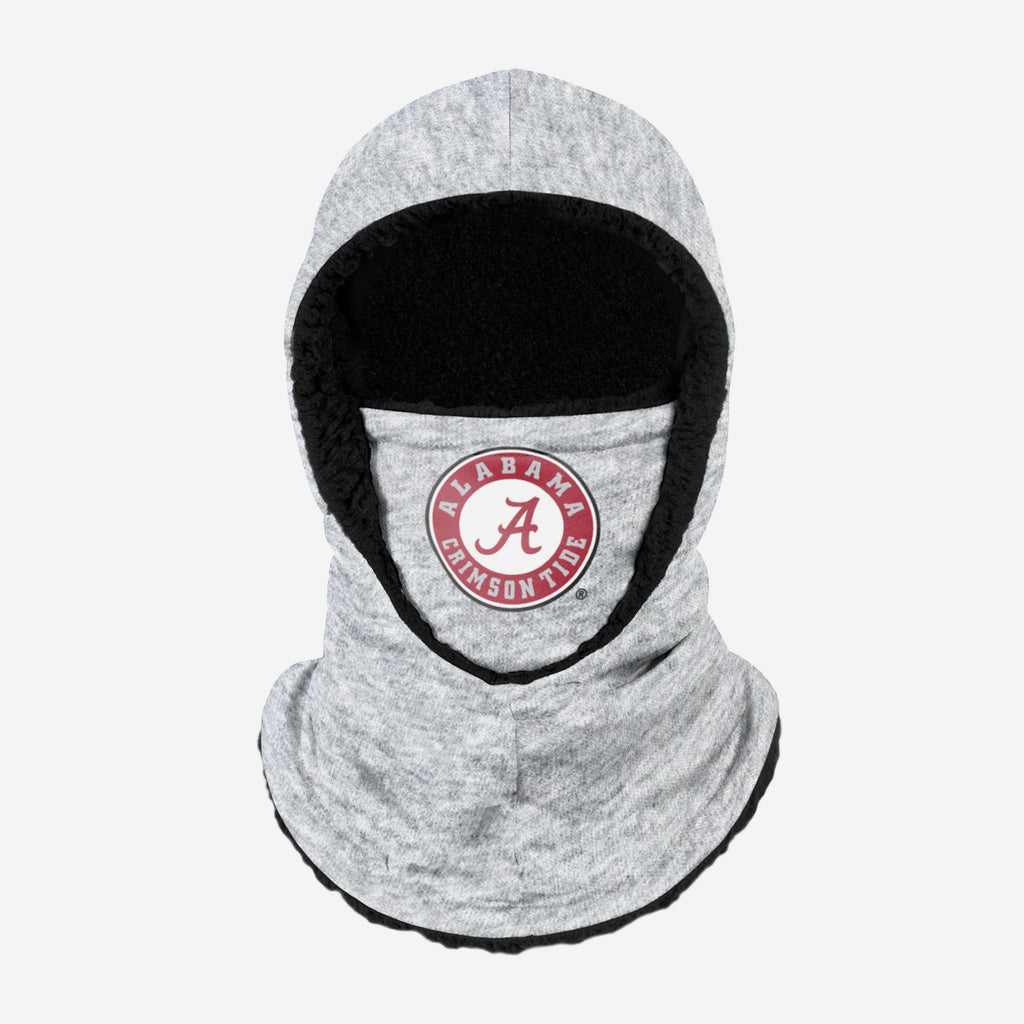 Alabama Crimson Tide Heather Grey Big Logo Hooded Gaiter FOCO Adult - FOCO.com