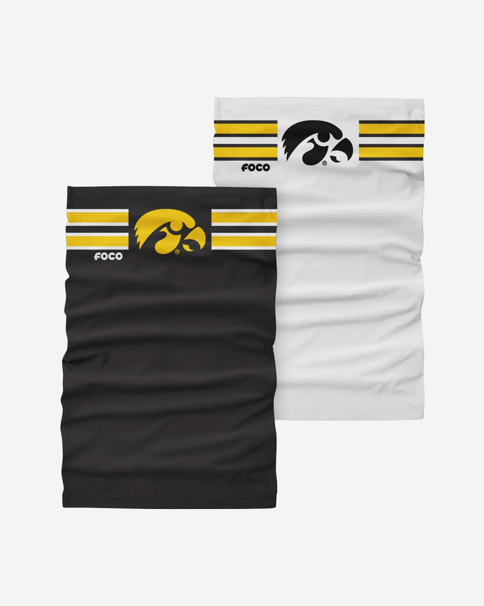 Iowa Hawkeyes Stitched 2 Pack Gaiter Scarf FOCO - FOCO.com