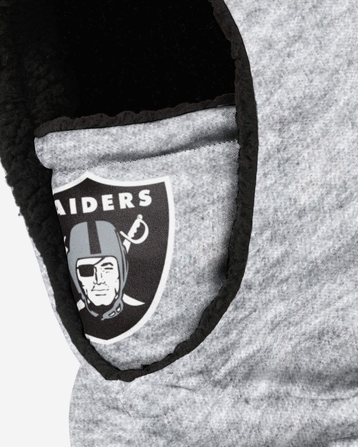 Las Vegas Raiders Heather Grey Big Logo Hooded Gaiter FOCO - FOCO.com