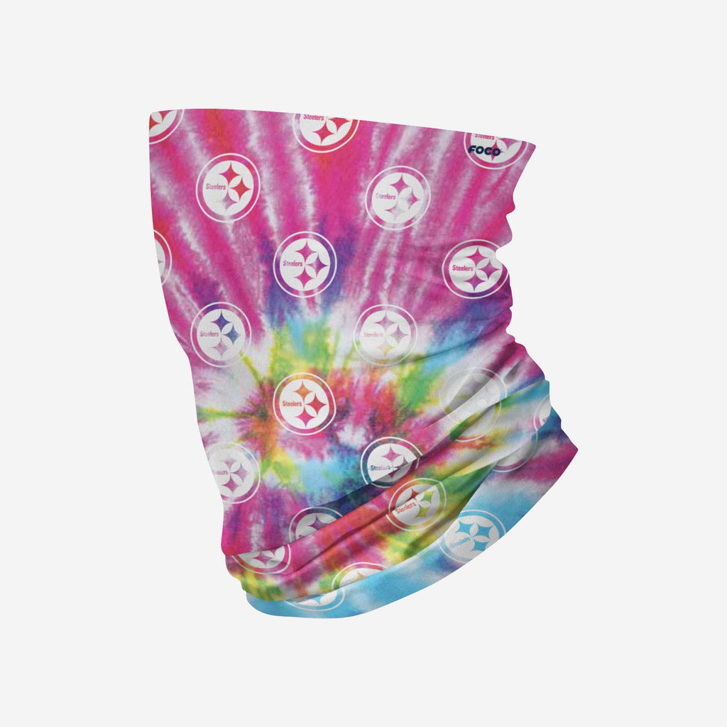 Pittsburgh Steelers Pastel Tie-Dye Gaiter Scarf FOCO - FOCO.com