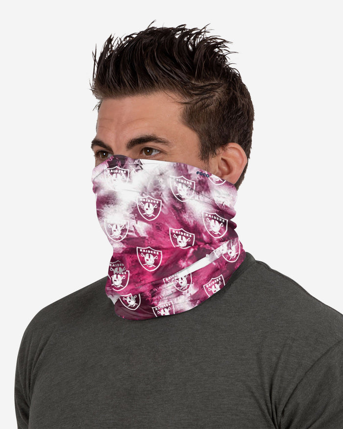 Las Vegas Raiders Pink Tie-Dye Gaiter Scarf FOCO - FOCO.com