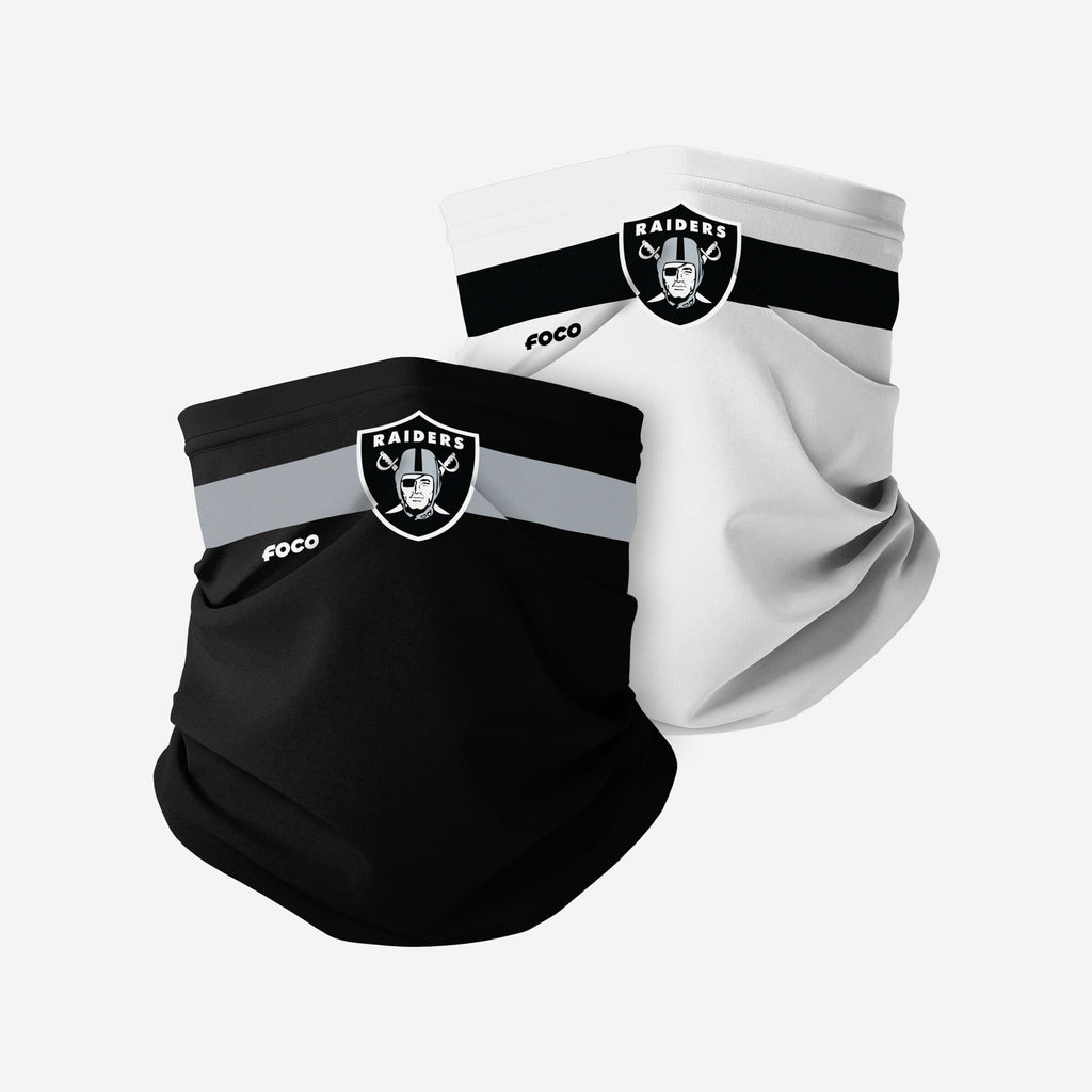 Las Vegas Raiders Stitched 2 Pack Gaiter Scarf FOCO - FOCO.com