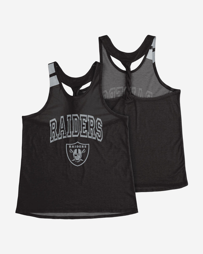 Las Vegas Raiders Womens Team Twist Sleeveless Top FOCO - FOCO.com