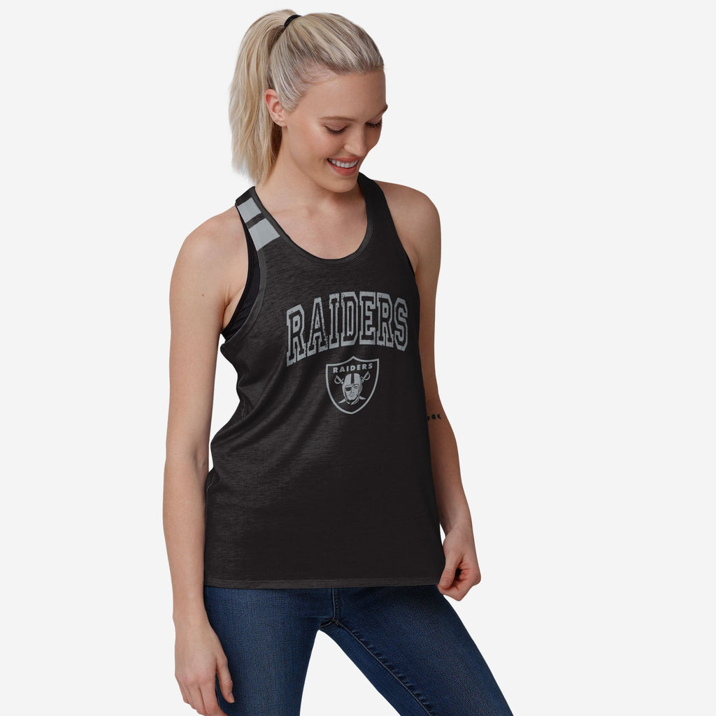 Las Vegas Raiders Womens Team Twist Sleeveless Top FOCO S - FOCO.com