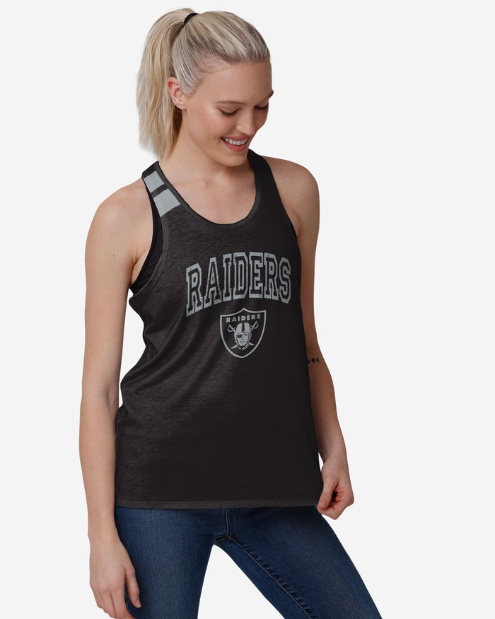 Las Vegas Raiders Womens Team Twist Sleeveless Top FOCO S - FOCO.com