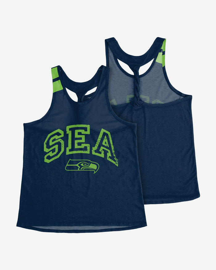Seattle Seahawks Womens Team Twist Sleeveless Top FOCO - FOCO.com