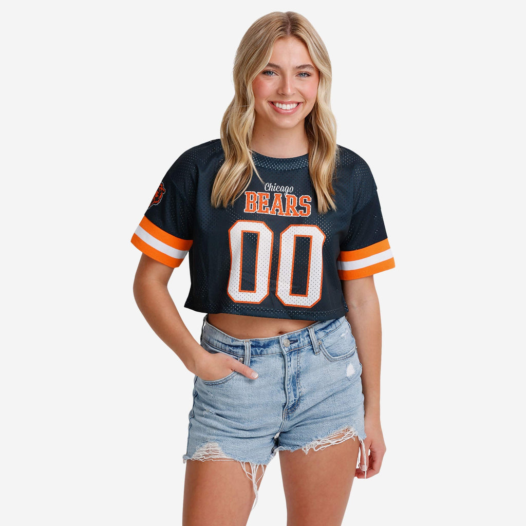 Chicago Bears Womens Gameday Mesh Crop Top FOCO S - FOCO.com