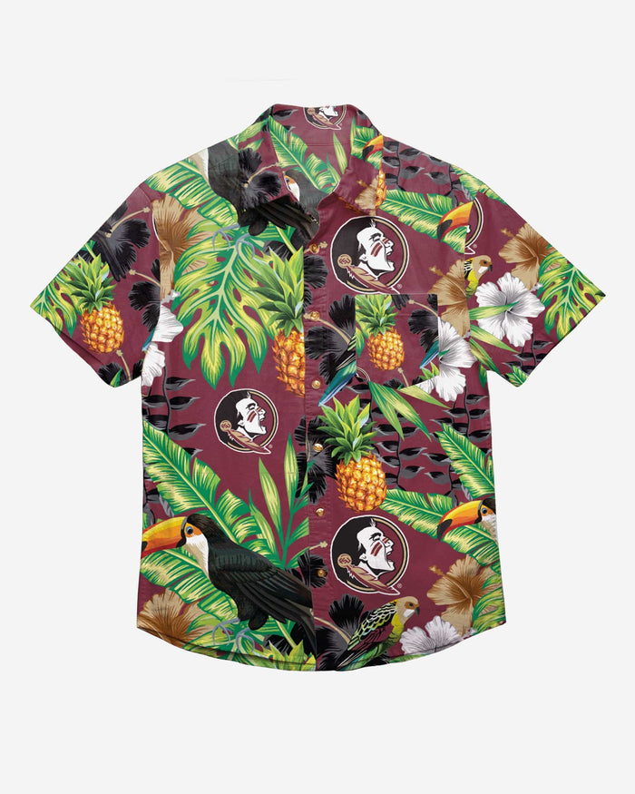 Florida State Seminoles Floral Button Up Shirt FOCO - FOCO.com