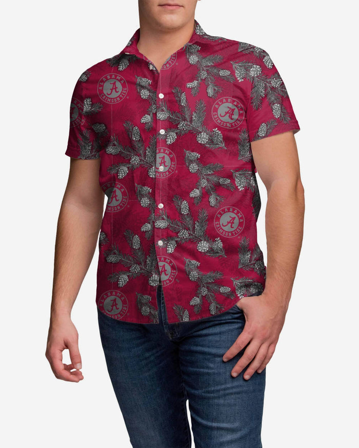 Alabama Crimson Tide Pinecone Button Up Shirt FOCO S - FOCO.com