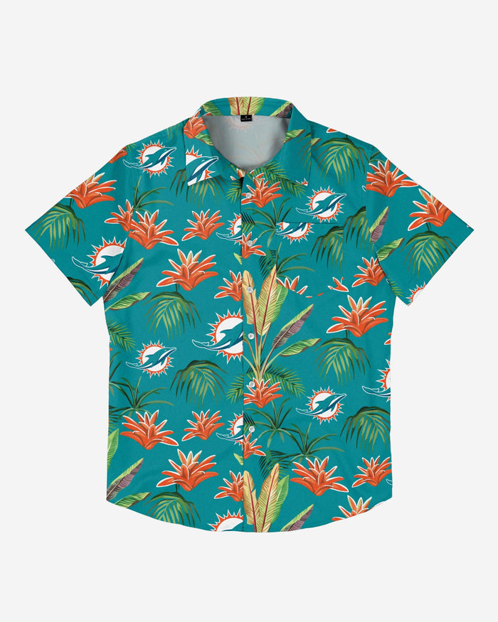 Miami Dolphins Victory Vacay Button Up Shirt FOCO - FOCO.com