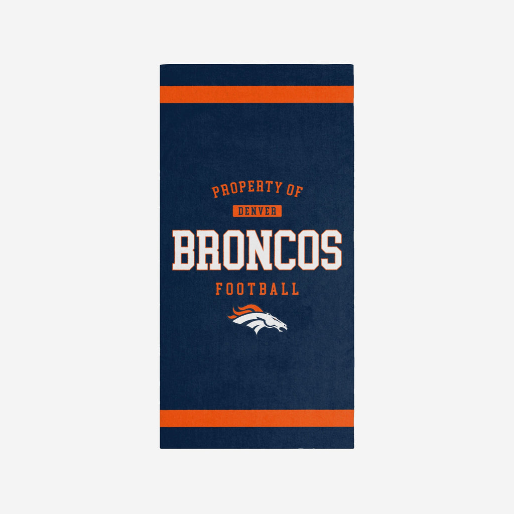 Denver Broncos Property Of Beach Towel FOCO - FOCO.com