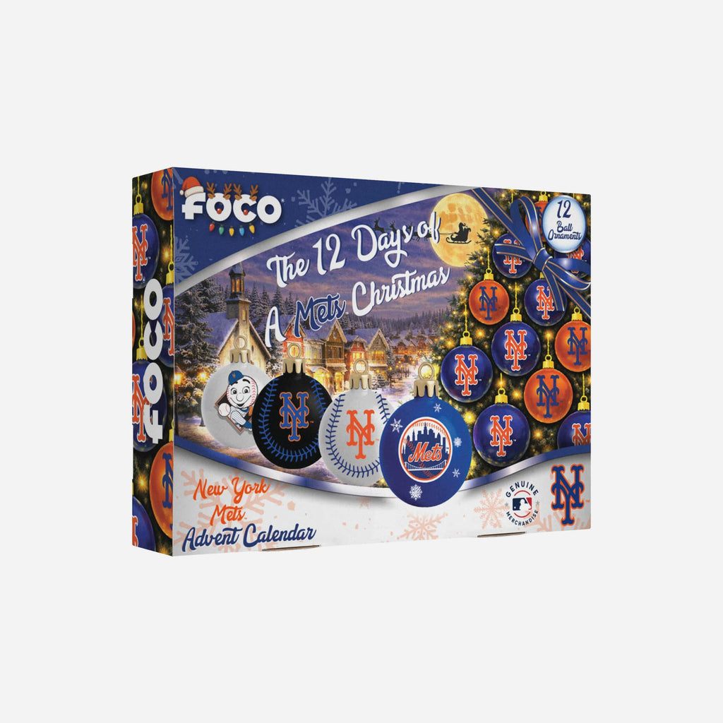 New York Mets Ornament Set Advent Calendar FOCO - FOCO.com