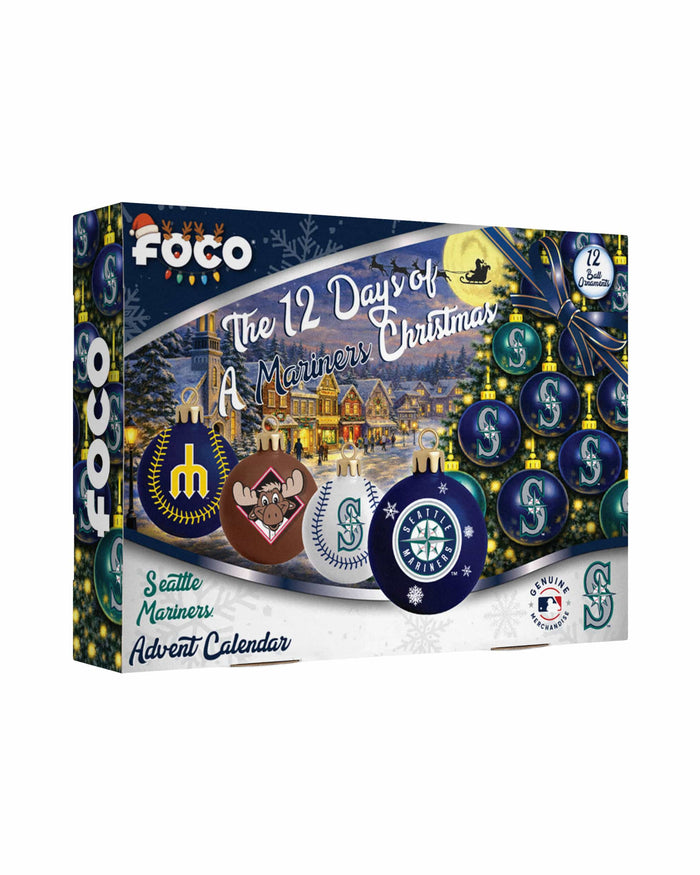 Seattle Mariners Ornament Set Advent Calendar FOCO - FOCO.com