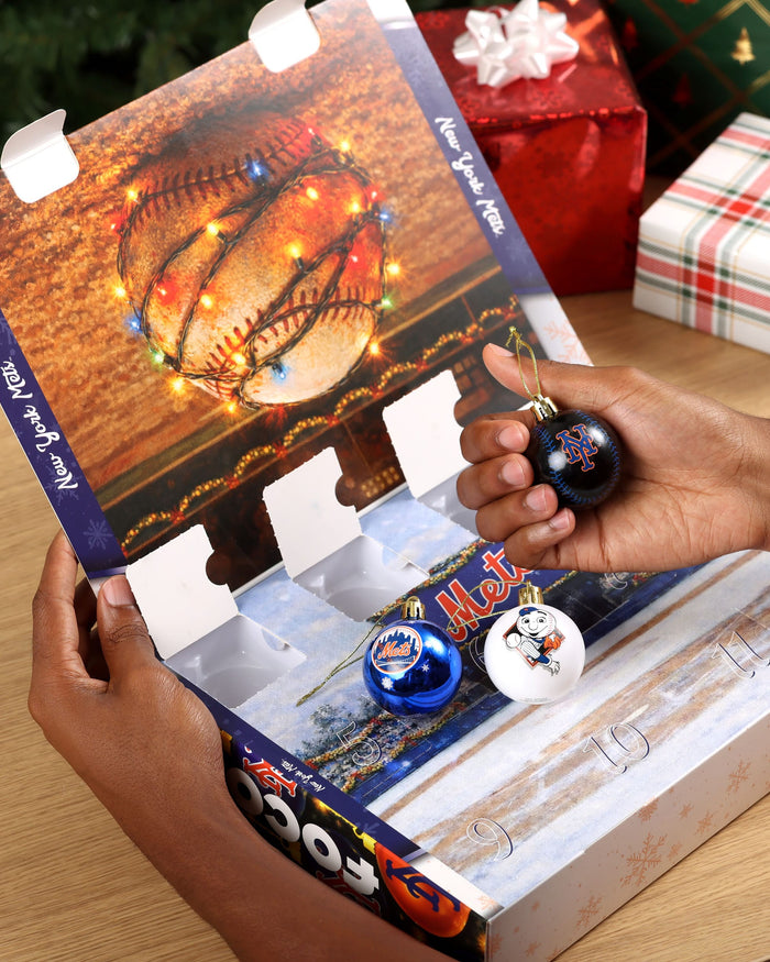 New York Mets Ornament Set Advent Calendar FOCO - FOCO.com
