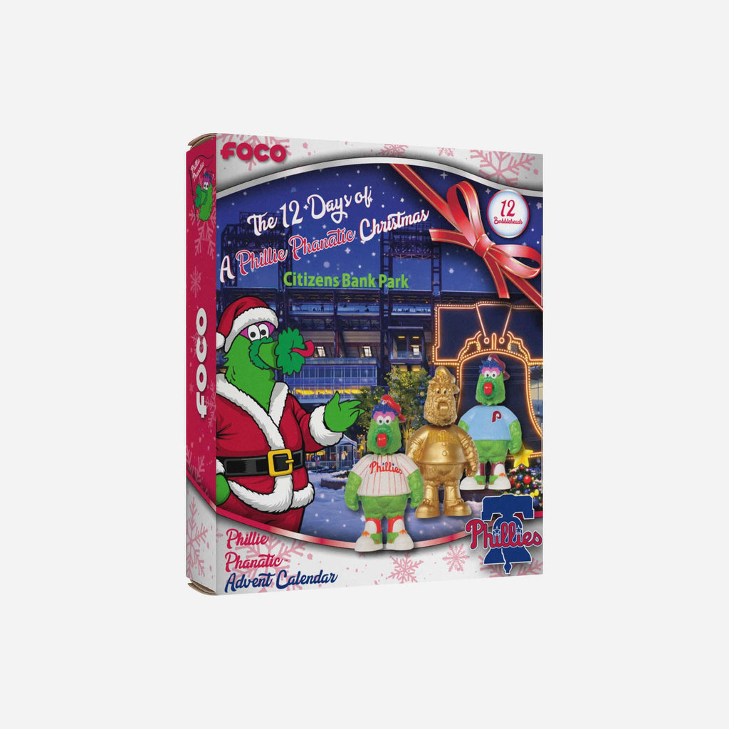 Philadelphia Phillies Mascot Bobblehead Advent Calendar FOCO - FOCO.com