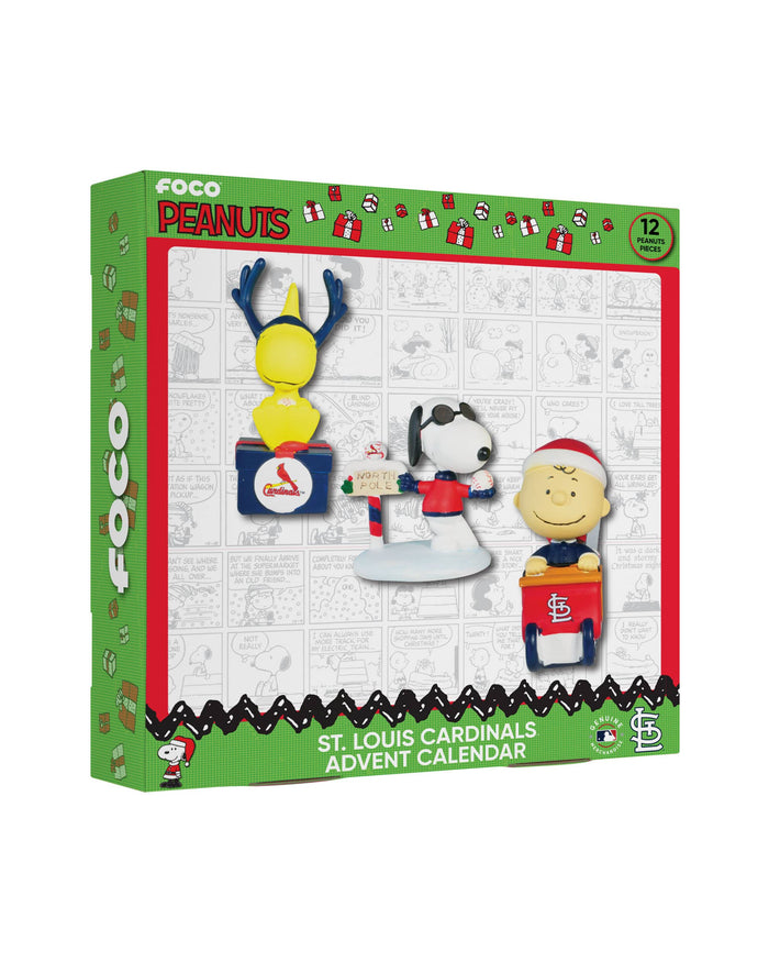 St Louis Cardinals Peanuts Bobblehead Advent Calendar FOCO - FOCO.com