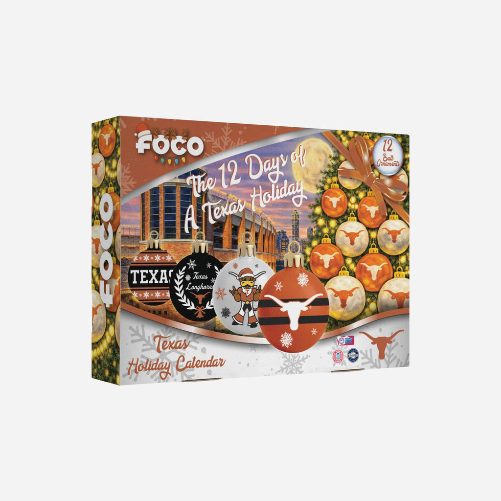 Texas Longhorns Ornament Set Advent Calendar FOCO - FOCO.com