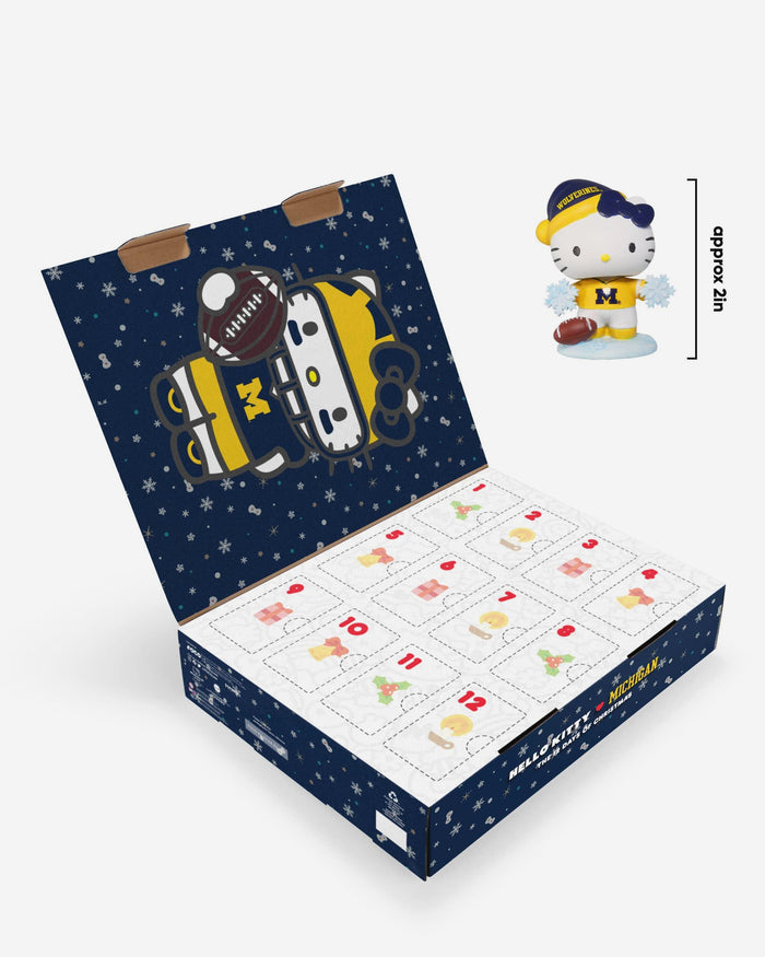 Michigan Wolverines Hello Kitty® Bobblehead Advent Calendar FOCO - FOCO.com