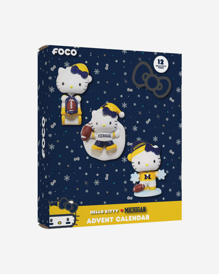 Michigan Wolverines Hello Kitty® Bobblehead Advent Calendar FOCO - FOCO.com