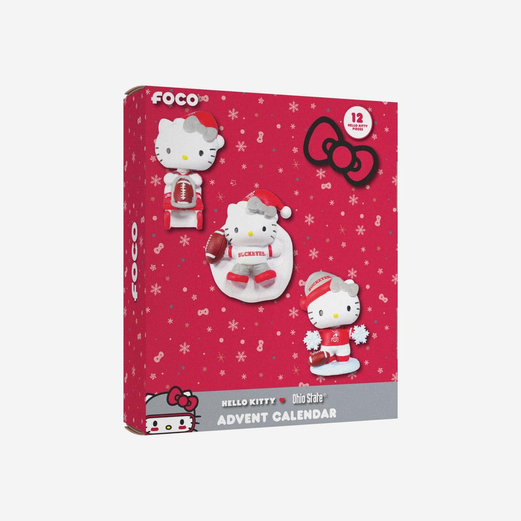 Ohio State Buckeyes Hello Kitty® Bobblehead Advent Calendar FOCO - FOCO.com