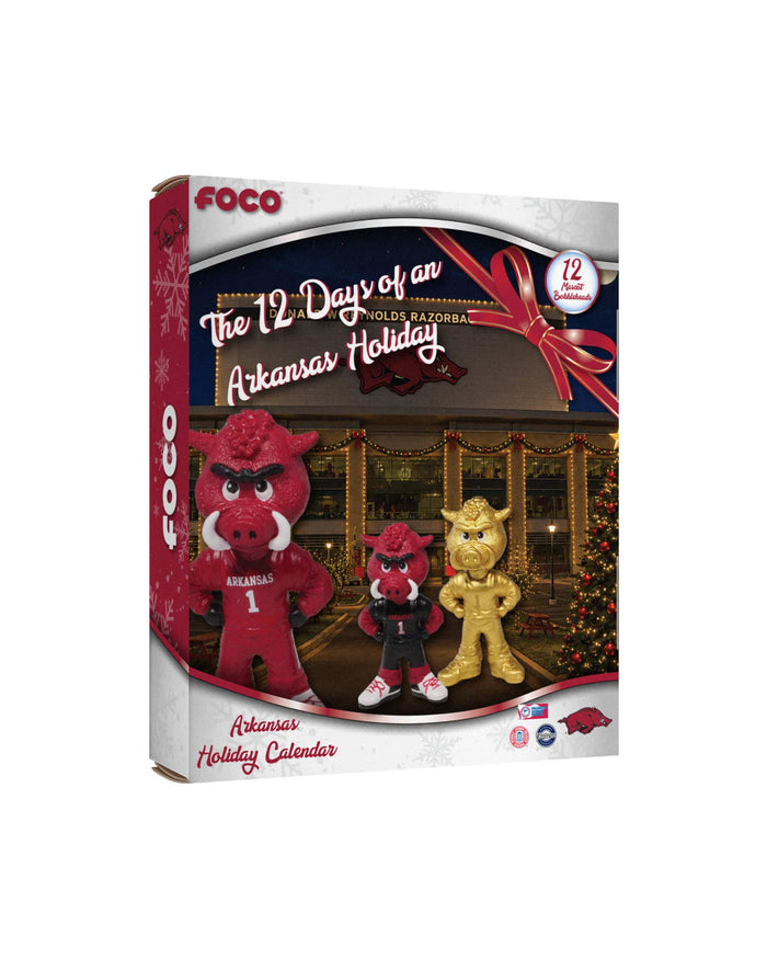 Arkansas Razorbacks Mascot Bobblehead Advent Calendar FOCO - FOCO.com