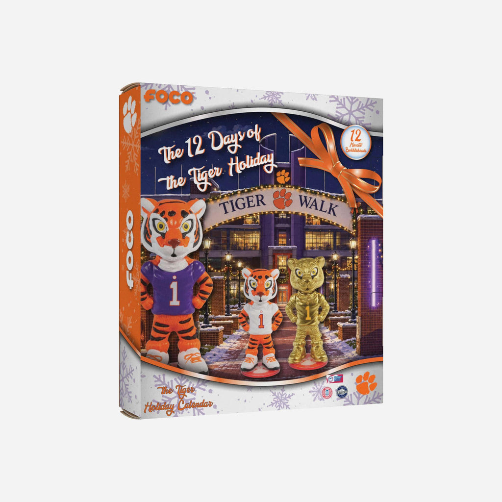 Clemson Tigers Mascot Bobblehead Advent Calendar FOCO - FOCO.com