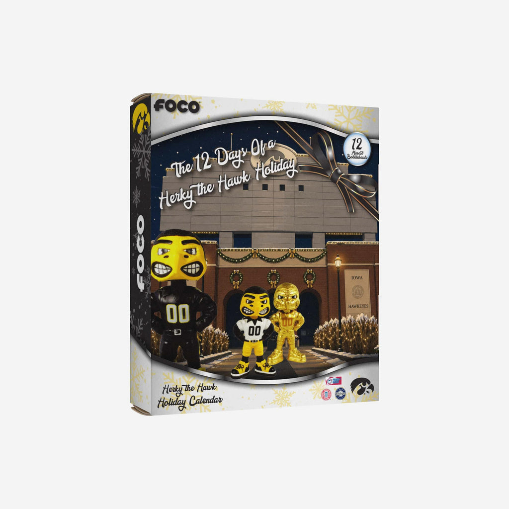 Iowa Hawkeyes Mascot Bobblehead Advent Calendar FOCO - FOCO.com