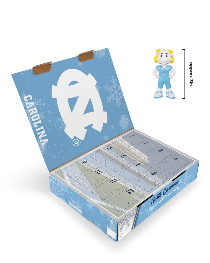 North Carolina Tar Heels Mascot Bobblehead Advent Calendar FOCO - FOCO.com