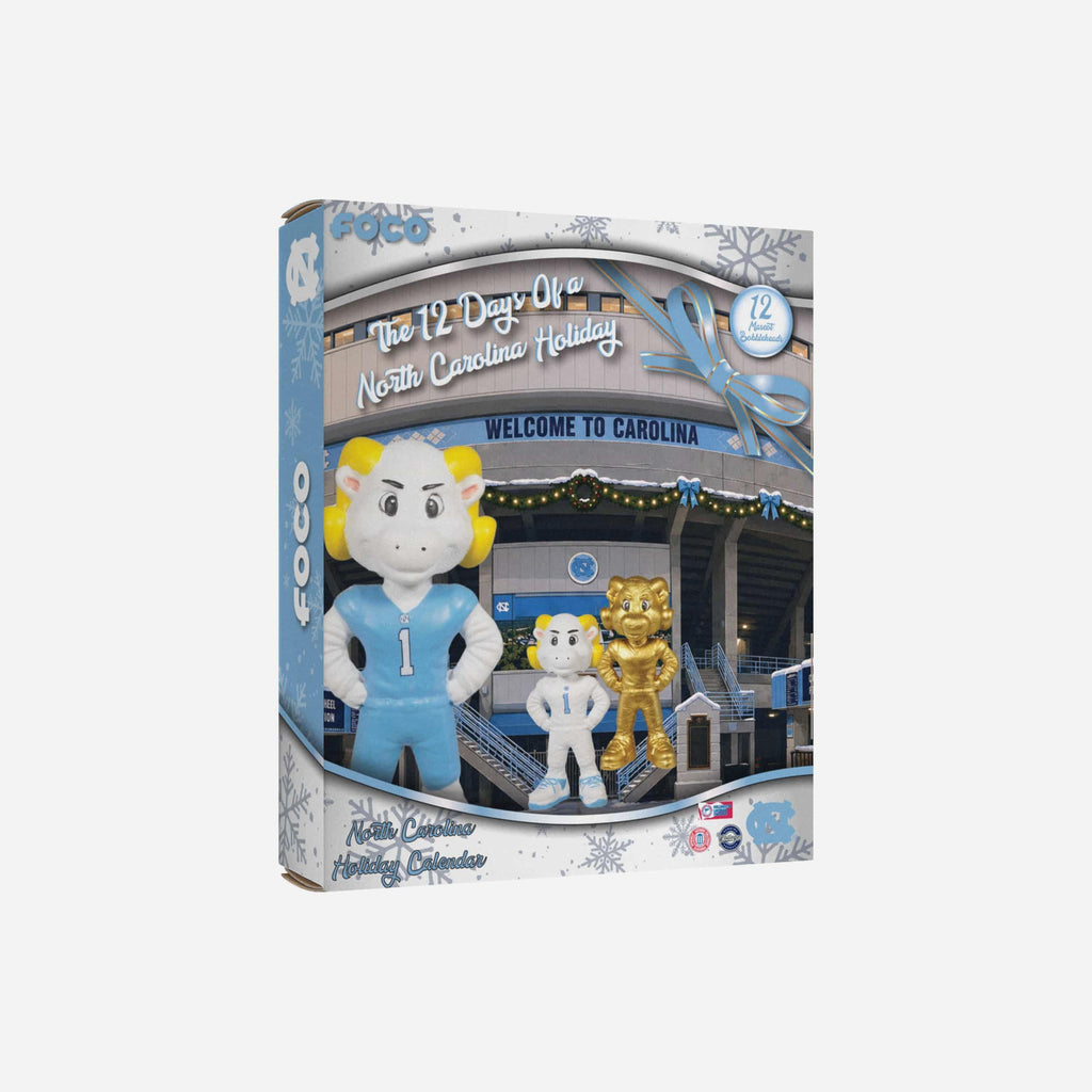 North Carolina Tar Heels Mascot Bobblehead Advent Calendar FOCO - FOCO.com