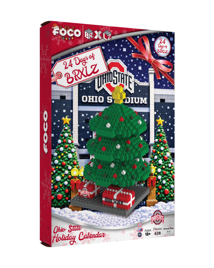 Ohio State Buckeyes BRXLZ Tree Advent Calendar FOCO - FOCO.com